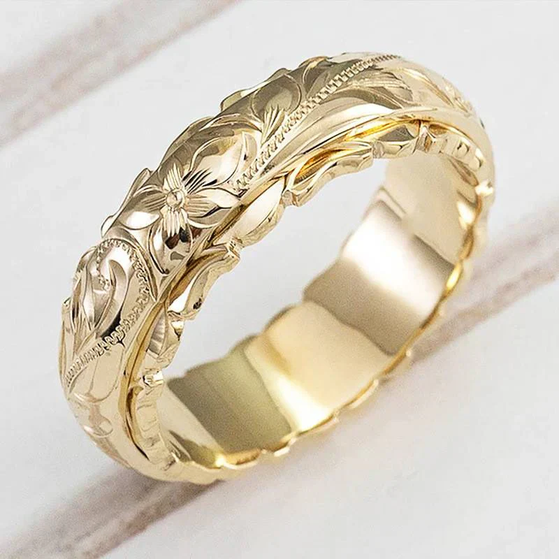 Antique Gold Flower Ring | Gold 18k - Image 3
