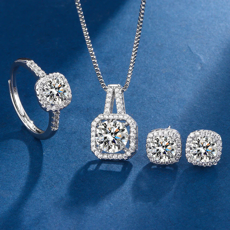Aria Square Radiant Set | White Gold 16k - Image 4