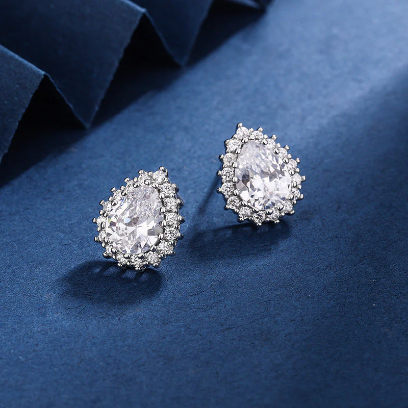 Aria Teardrop White Set | White Gold 16k - Image 5