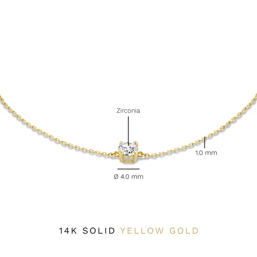 Cléa Moissanite Stone Bracelet | Gold 14k - Image 6