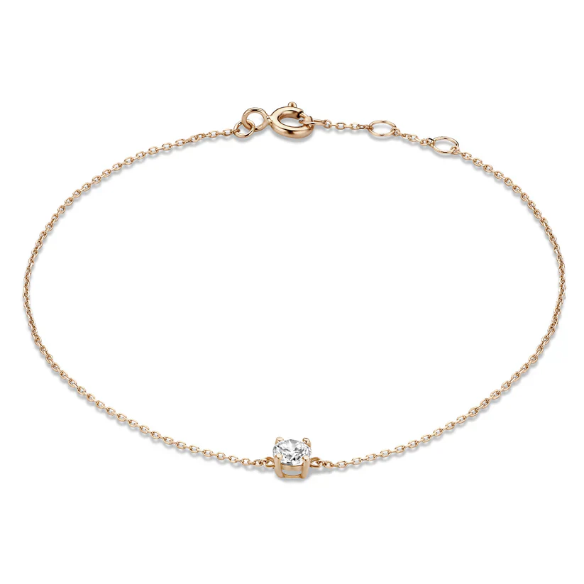 Cléa Moissanite Stone Bracelet | White Gold 14k - Image 3