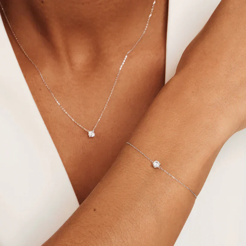 Cléa Moissanite Stone Bracelet | White Gold 14k - Image 5