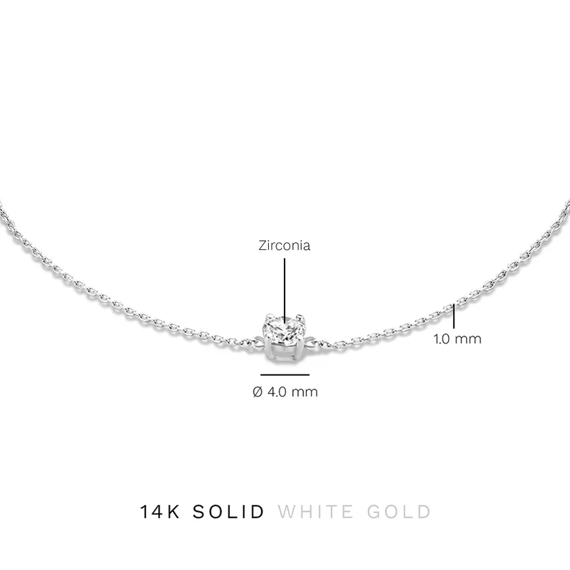 Cléa Moissanite Stone Bracelet | White Gold 14k - Image 7