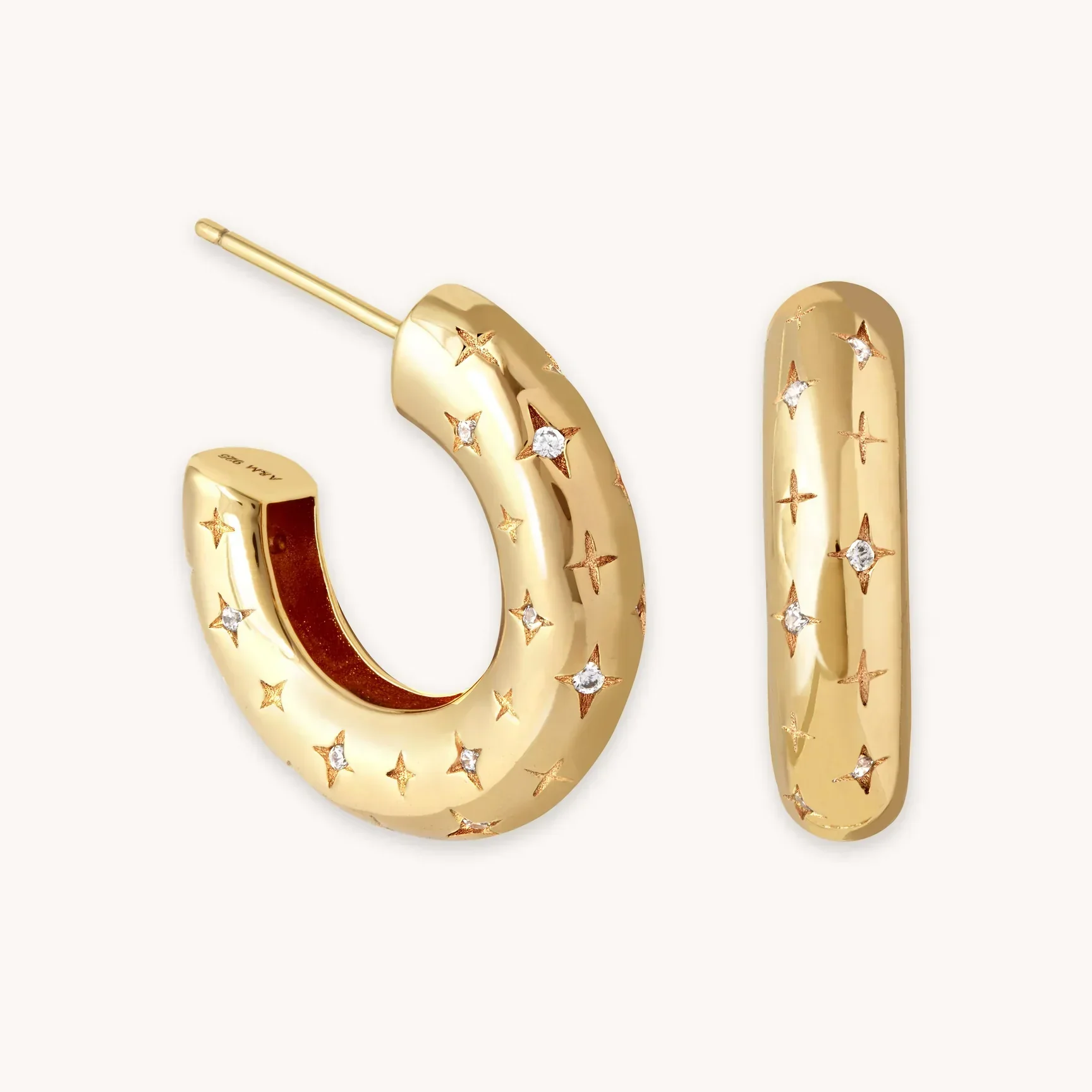 Cosmic Hoop Earrings | Gold 16k - Image 4