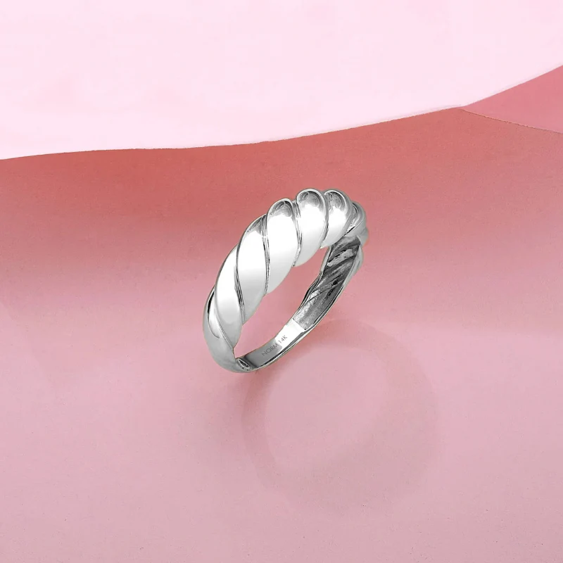 Croissant Ring | White Gold 14k - Image 6
