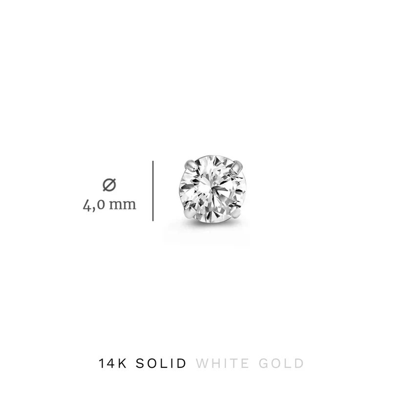 Dara Brillane Stone Earrings Set | White Gold 14k - Image 9
