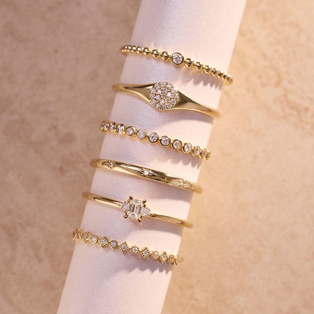 Diamond Bubble Ring | Gold 14k - Image 5