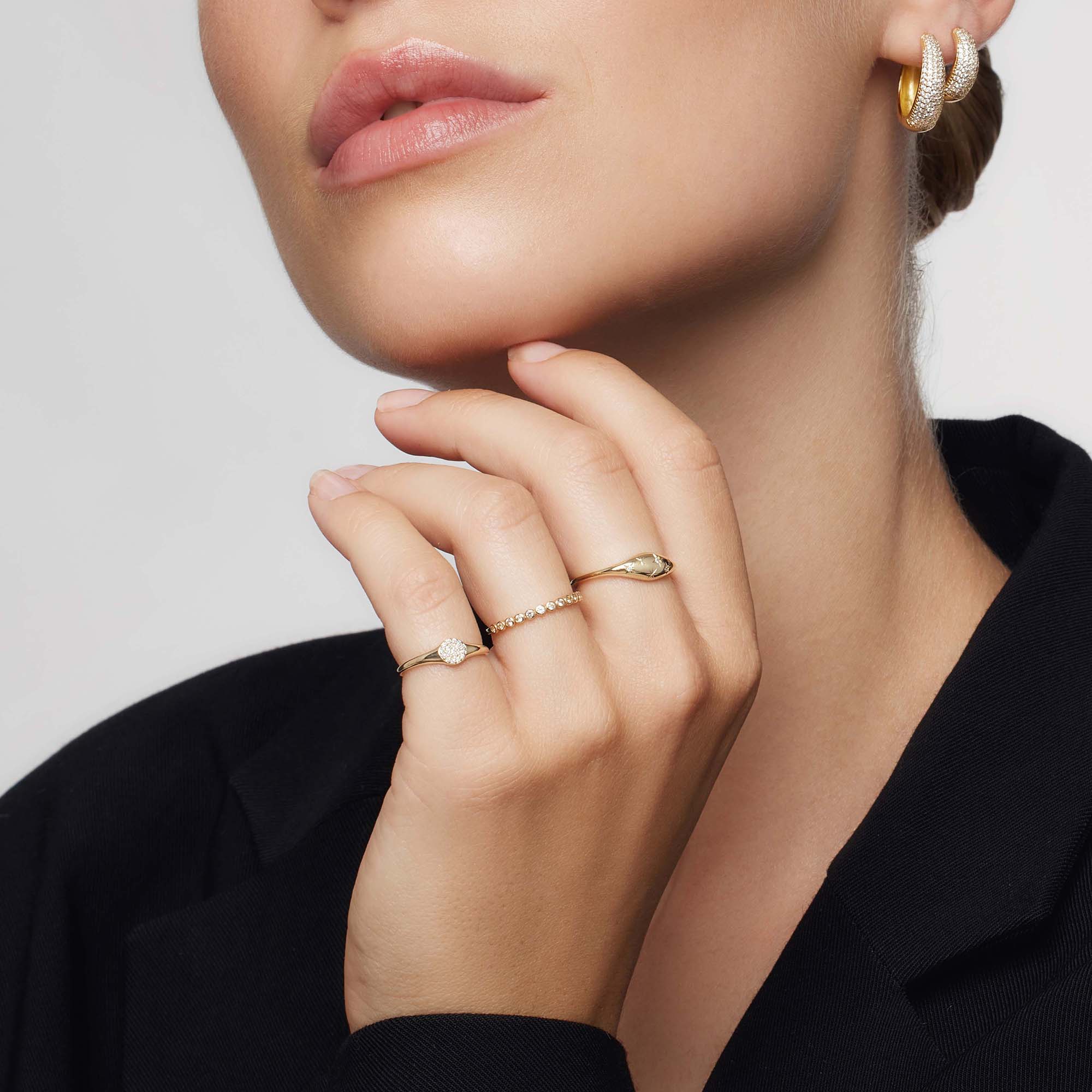 Diamond Dome Ring | White Gold 14k - Image 4