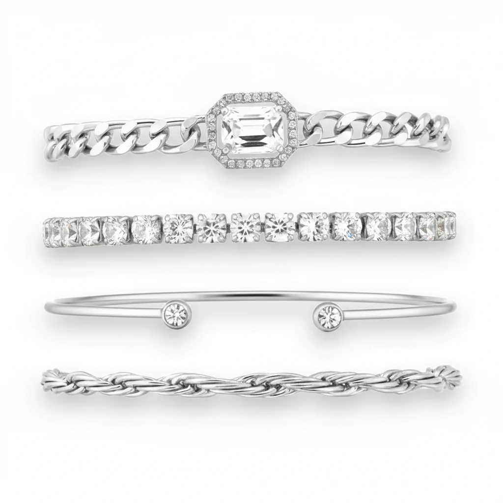 Domitia Calvina Bracelet Set | White Gold 18k