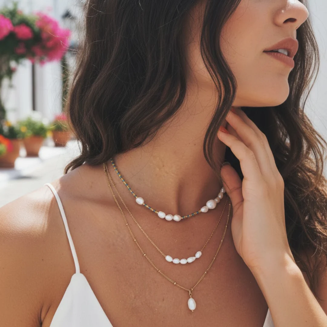 Elegant Freshwater Pearl Choker Necklace - Image 10