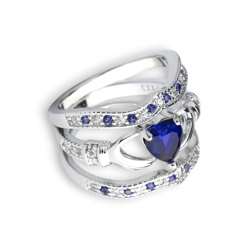 Eternal Lux Azura Ring Set | White Gold 18k