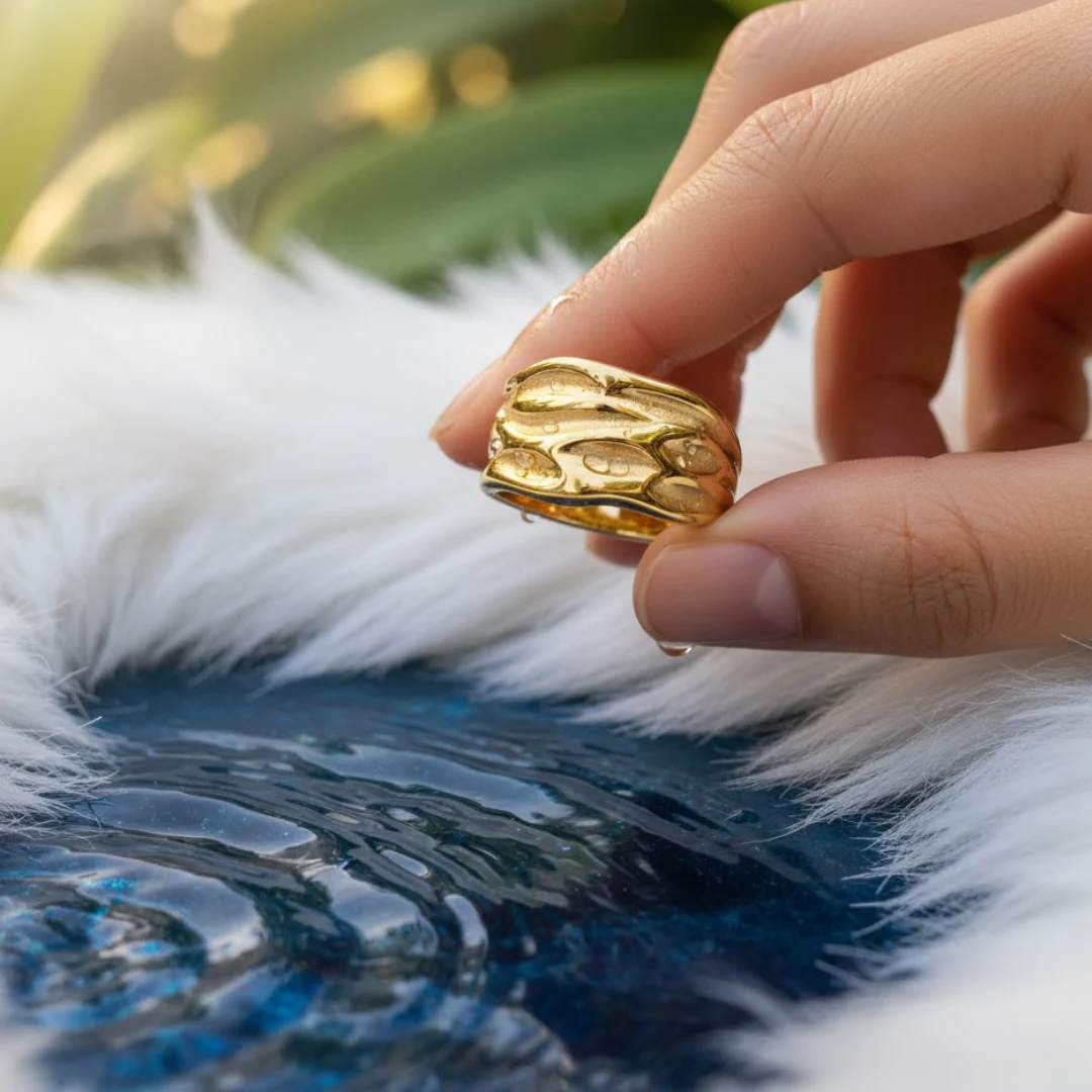 Gold Natural Statement Ring - Image 2