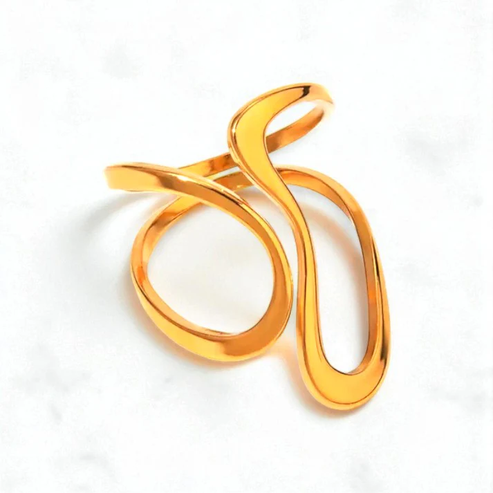 Irregular Wavy Ring | Gold 18k - Image 5