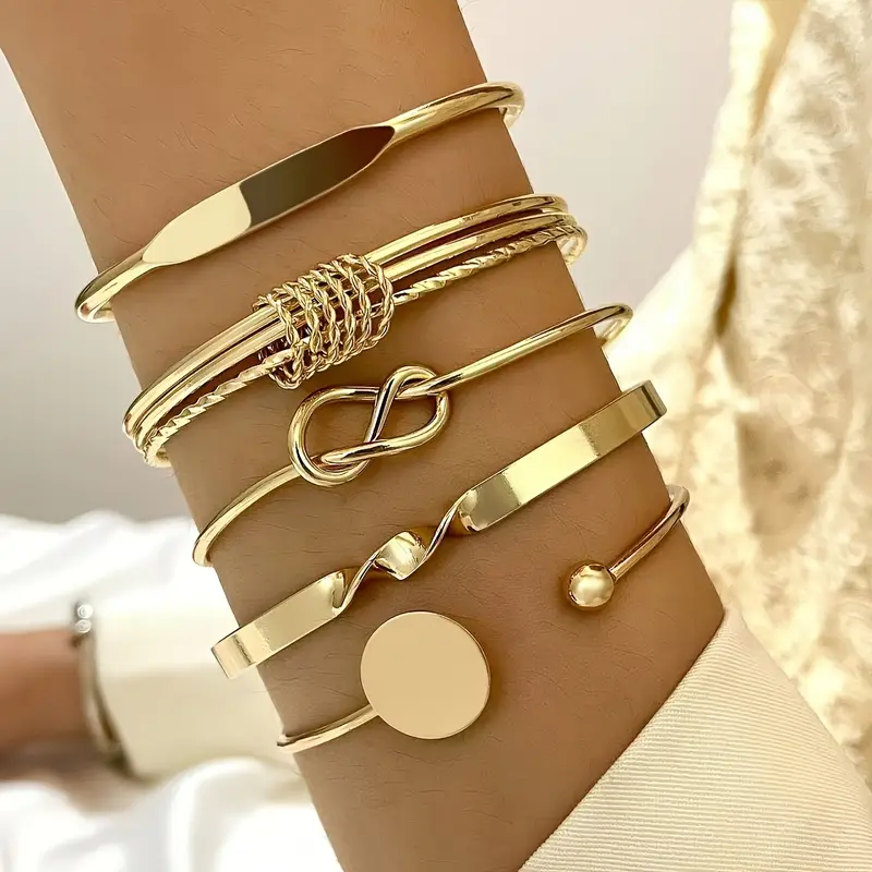 Knotted Elegance Bracelet Set | Gold 18k - Image 2