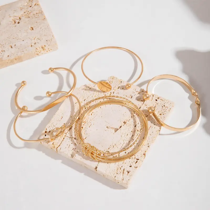 Knotted Elegance Bracelet Set | Gold 18k - Image 5