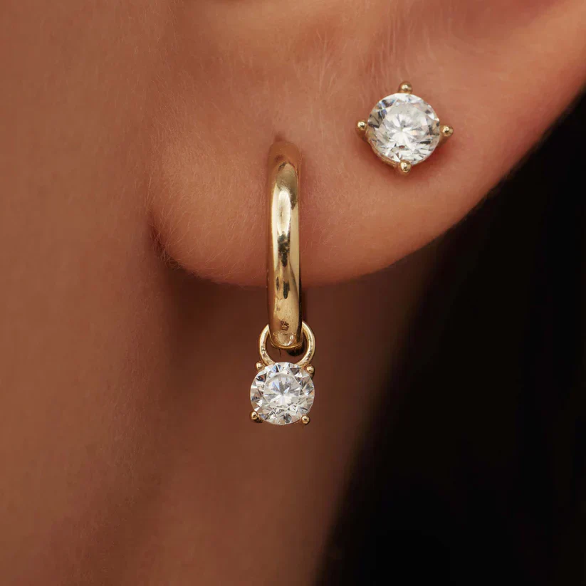 Larmes de Lune Stone Earrings Set | Gold 14k - Image 2