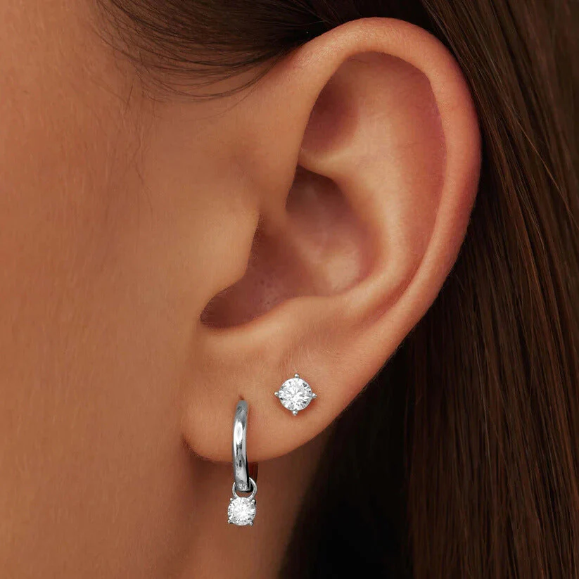 Larmes de Lune Stone Earrings Set | White Gold 14k - Image 4