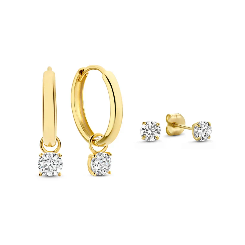 Larmes de Lune Stone Earrings Set | White Gold 14k - Image 2
