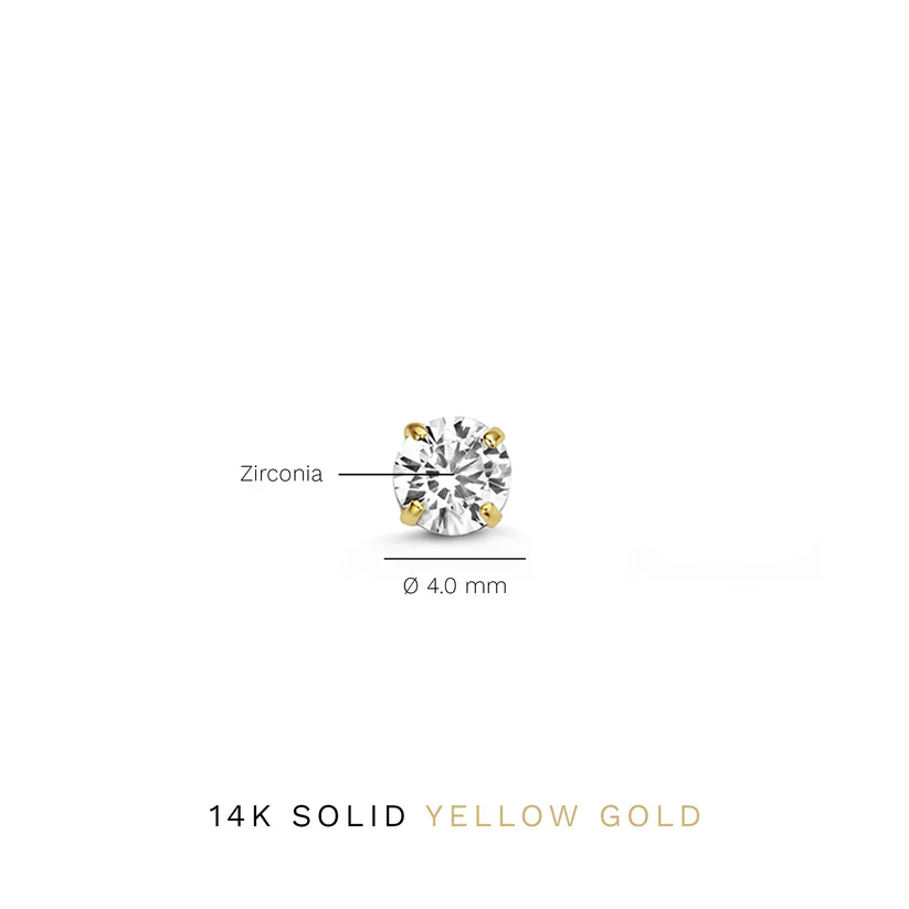 Larmes de Lune Stone Stud Earrings | Gold 14k - Image 6