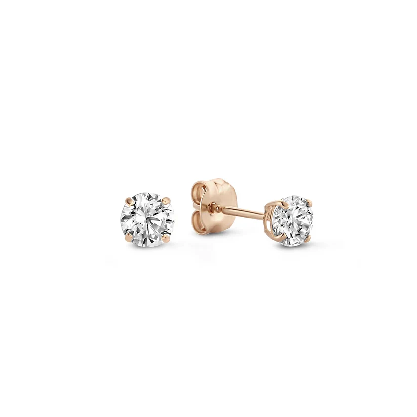 Larmes de Lune Stone Stud Earrings | White Gold 14k - Image 3