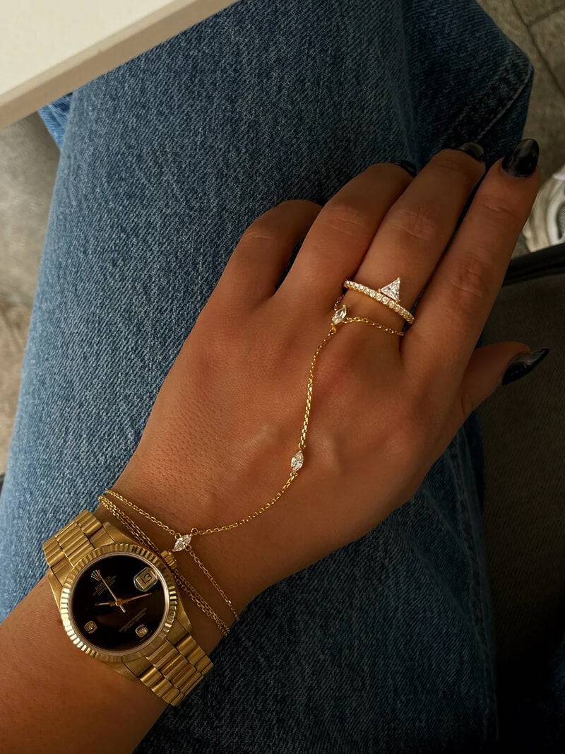 Marquise Zirconia Chain Bracelet - Image 6