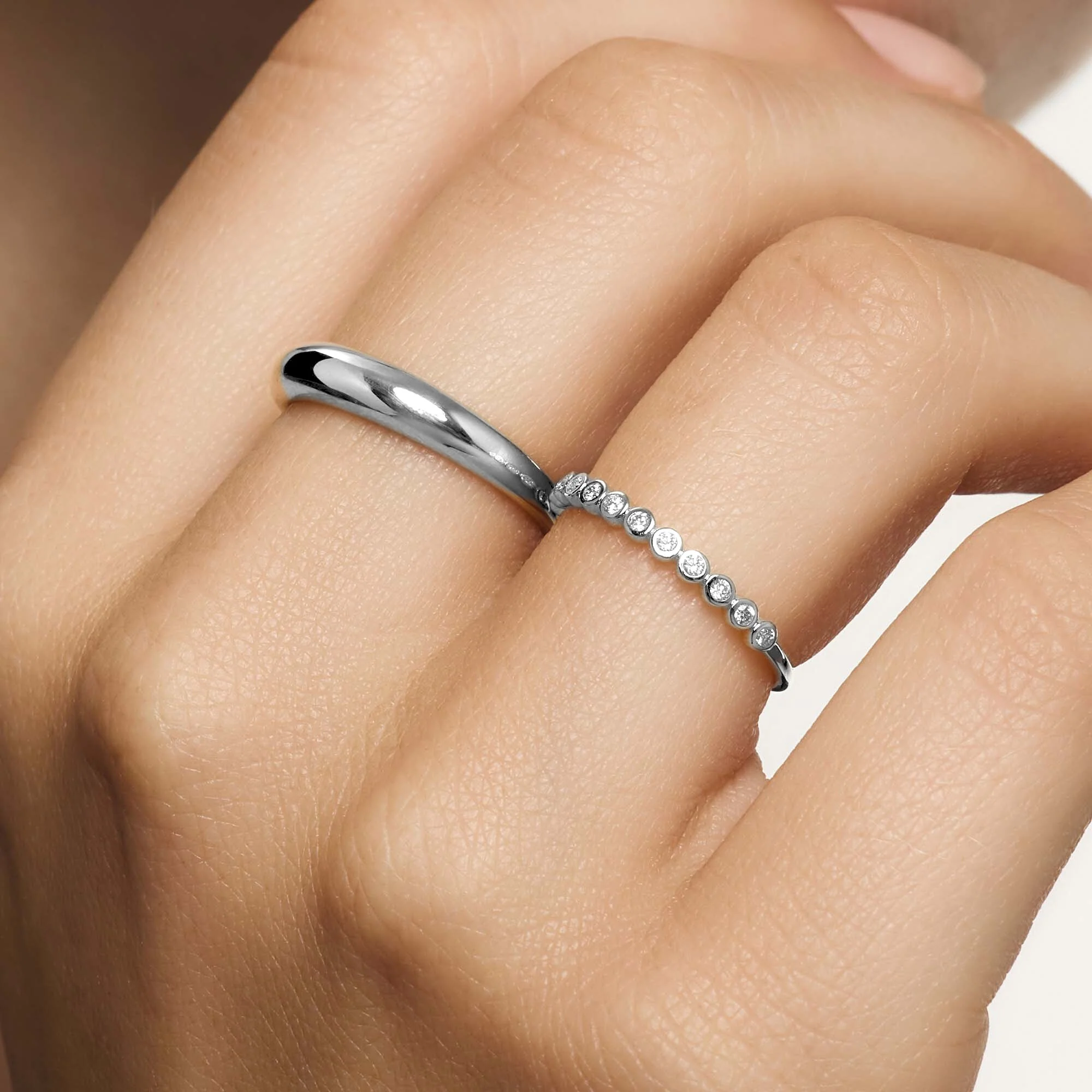 Midi Dome Ring | White Gold 14k - Image 3