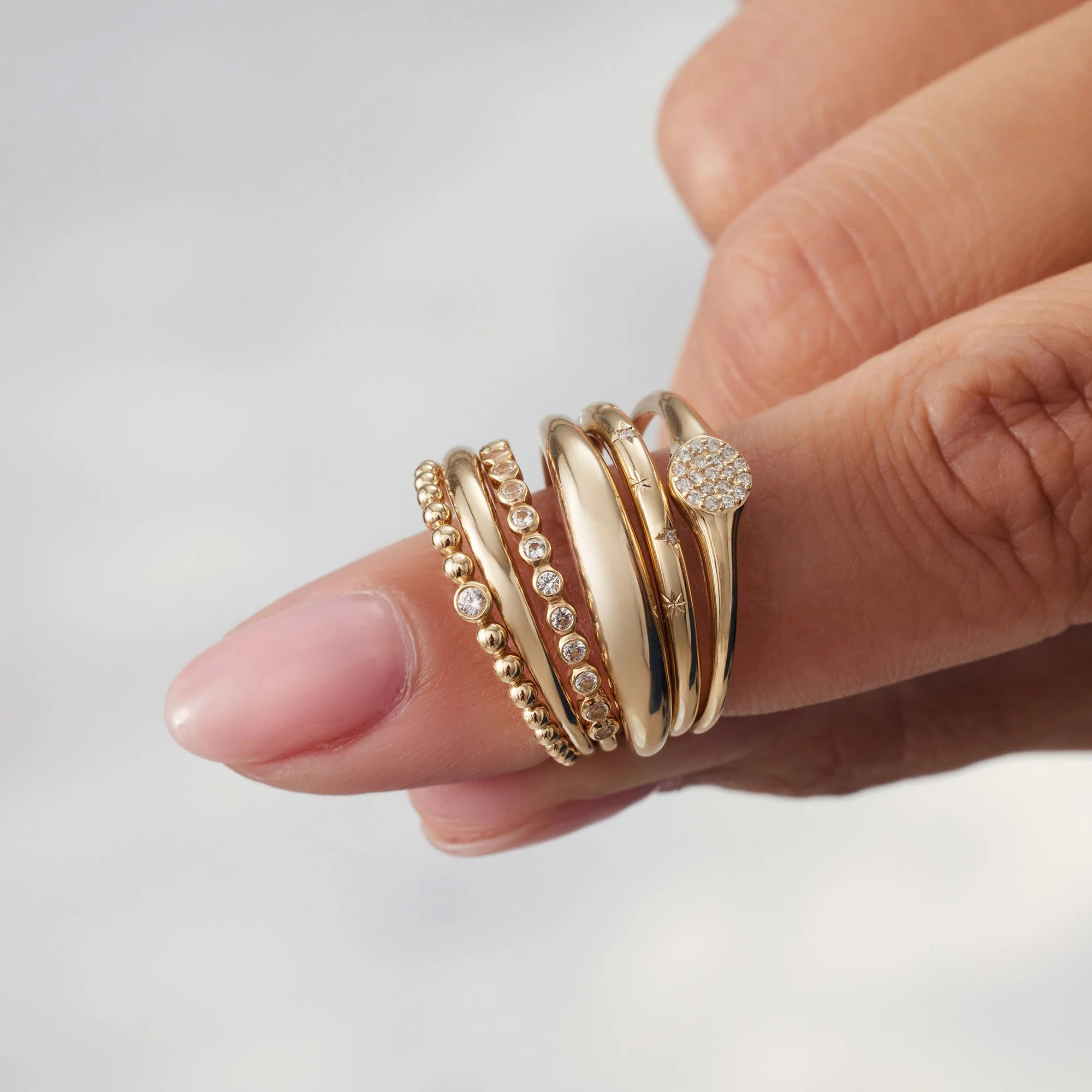 Midi Dome Ring | White Gold 14k - Image 5