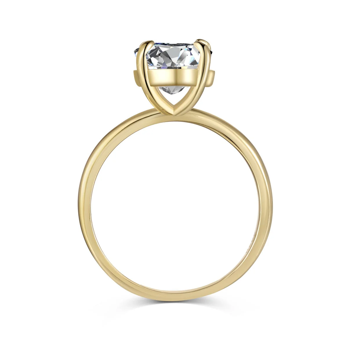 18k Gold Vermeil 3.5 Ct Oval Ring - Milan Gold Vermeil Ring - Image 4