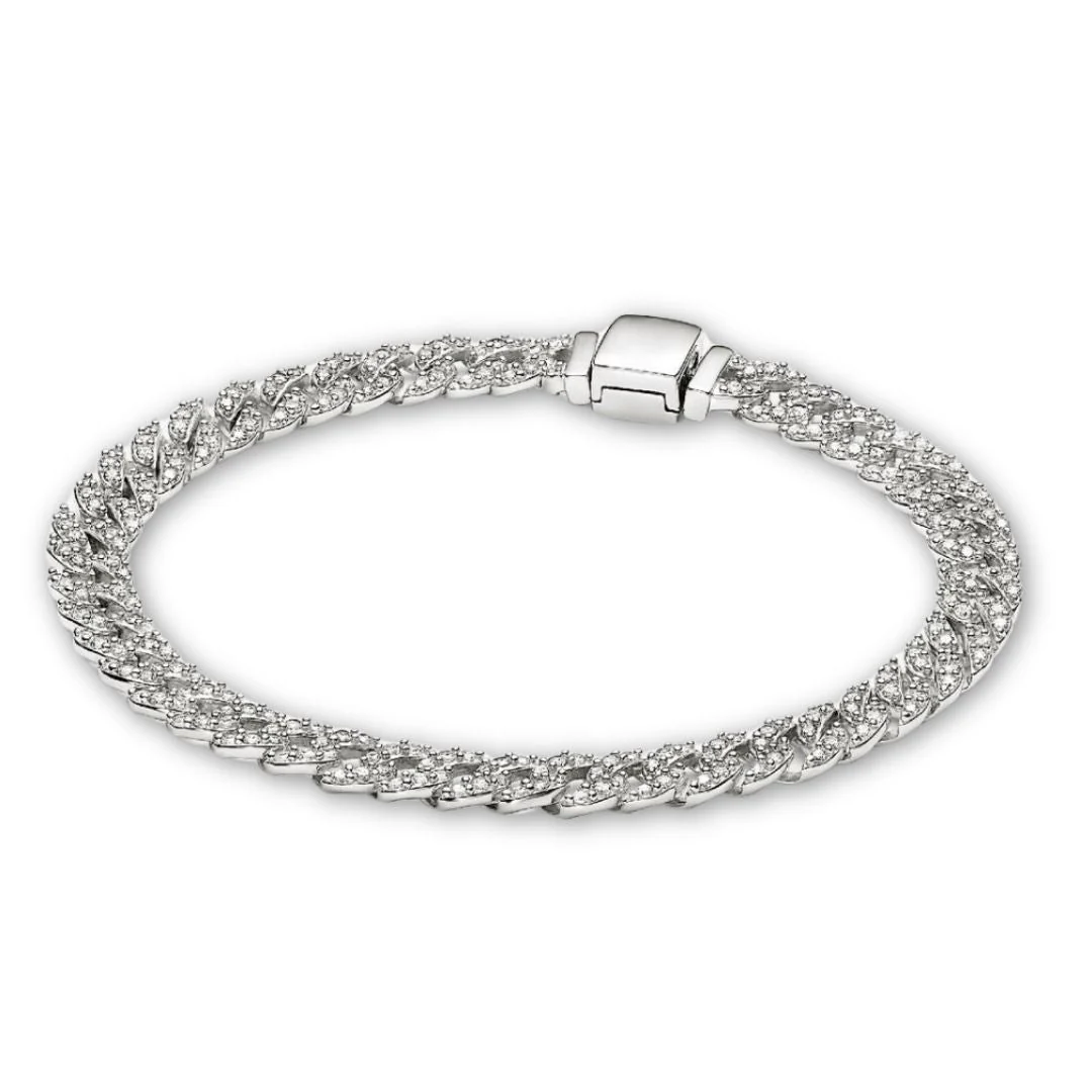 Moissanite Cuban Bracelet | Gold 18k - Image 2