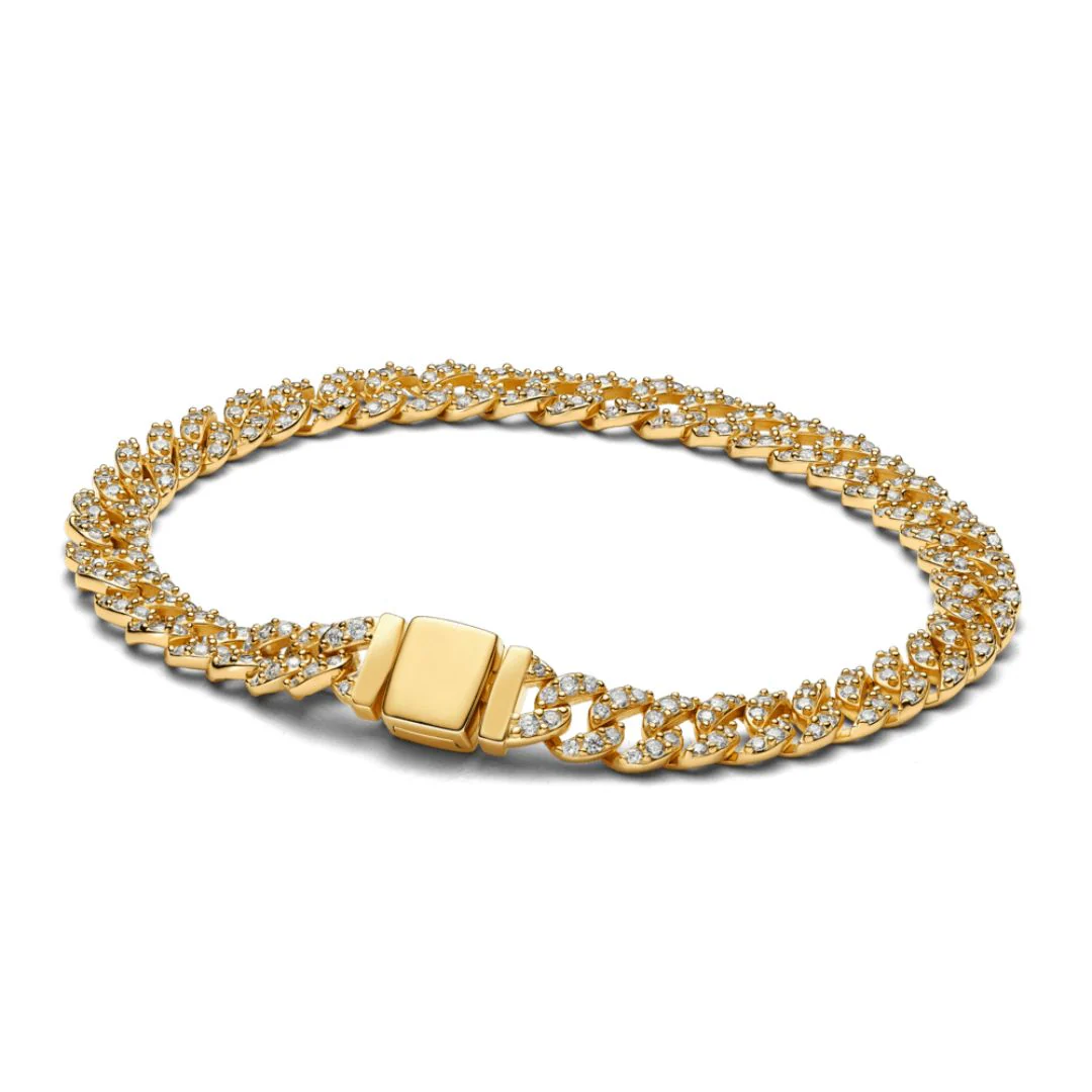 Moissanite Cuban Bracelet | White Gold 18k - Image 2