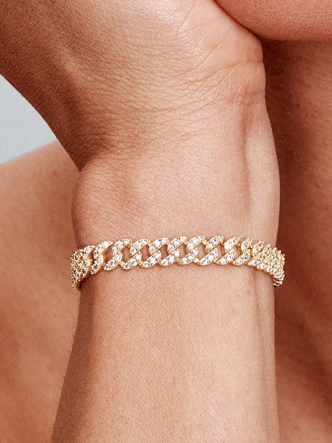 Moissanite Cuban Bracelet | White Gold 18k - Image 4