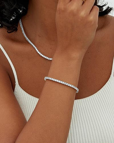 Moissanite Tennis bracelet | White Gold 18k - Image 3