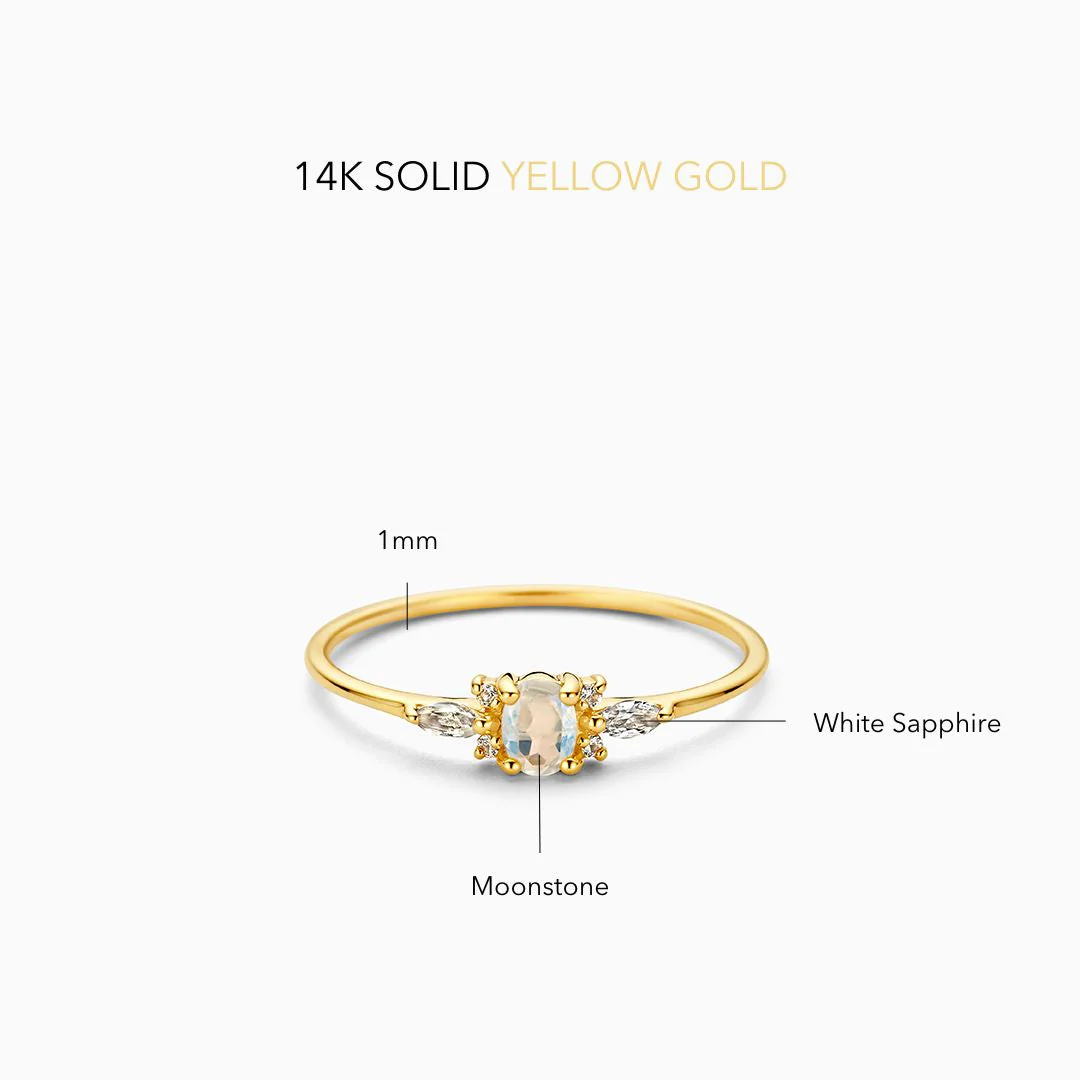 Moonstone Muse Ring | Gold 14k - Image 4