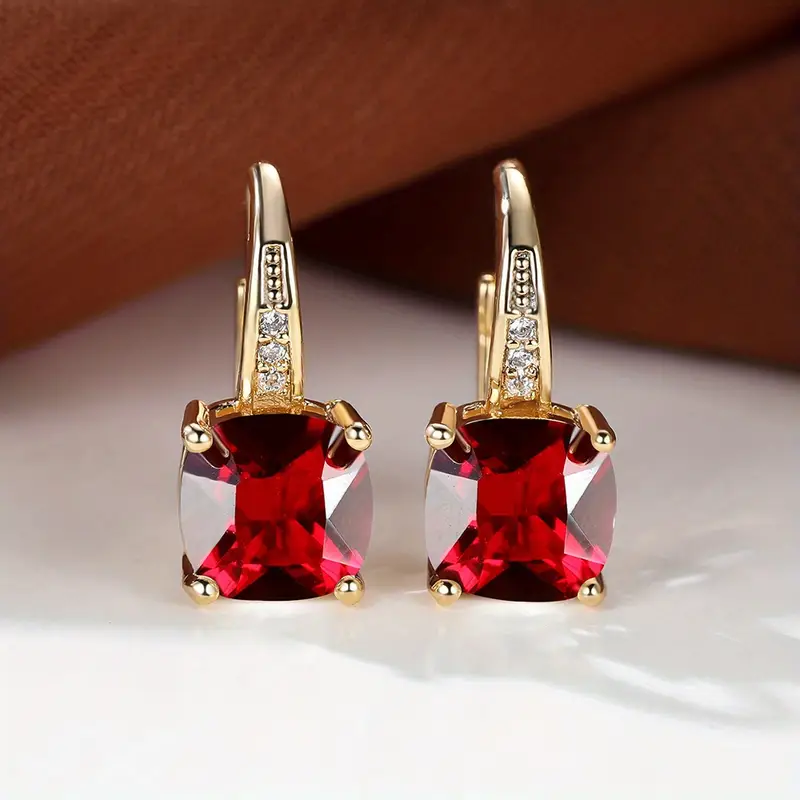 Mystic Sapphire Stone Hoop Earrings | Gold 18k - Image 6