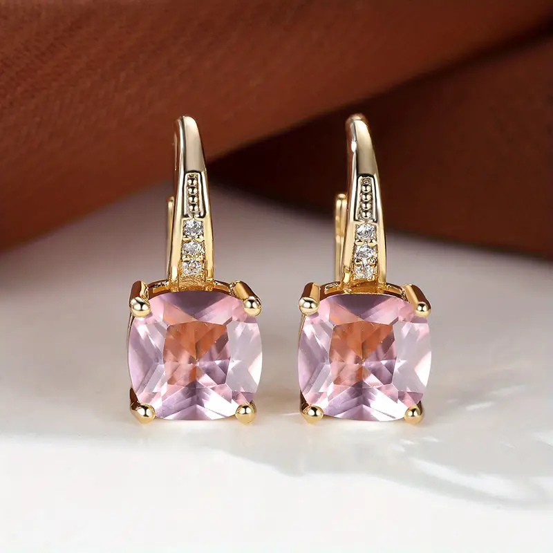 Mystic Sapphire Stone Hoop Earrings | Gold 18k - Image 8