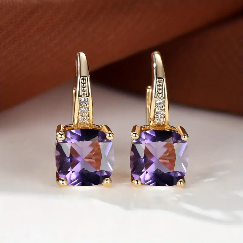Mystic Sapphire Stone Hoop Earrings | Gold 18k - Image 9