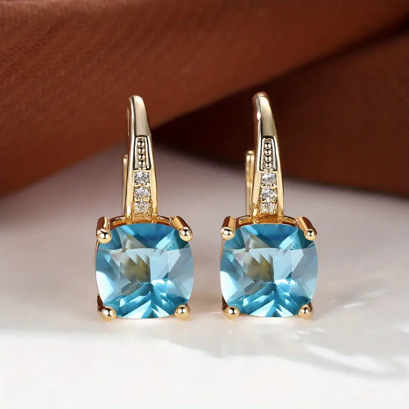 Mystic Stone Hoop Earrings | Gold 18k - Image 10
