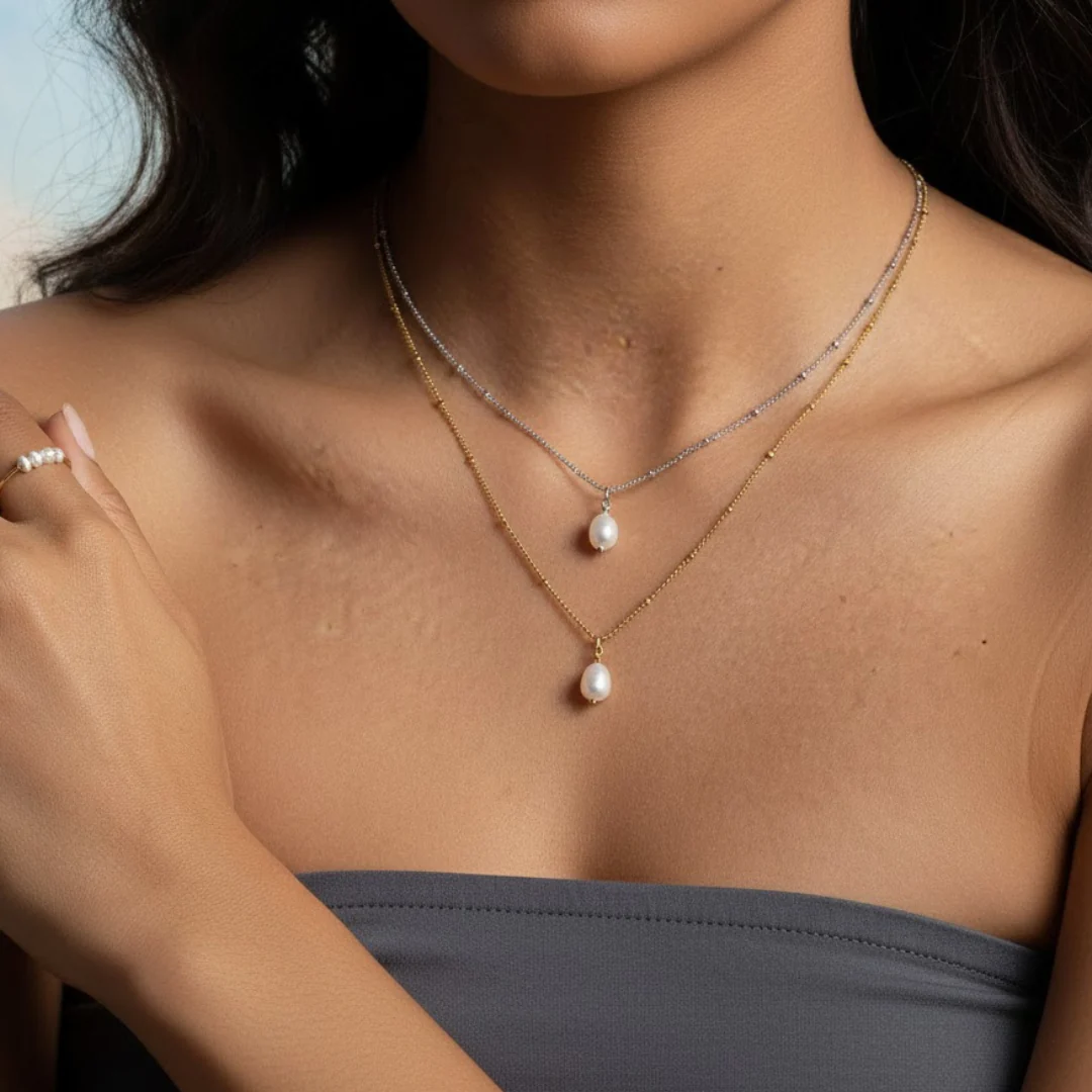 Ornate Pearl Pendant Necklace - Image 13