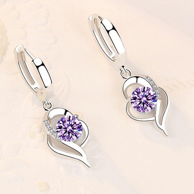 Sterling Silver and Zirconia Inlaid Floral Earrings | White Gold 18k - Image 4