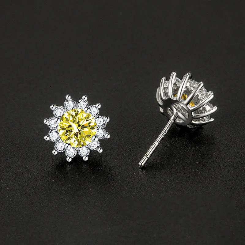 Sunlit Muse Earrings Yellow | White Gold 18k - Image 2