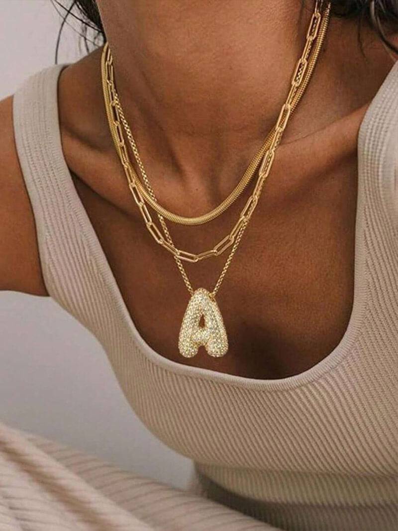 The Pave Letter Necklace - Image 5