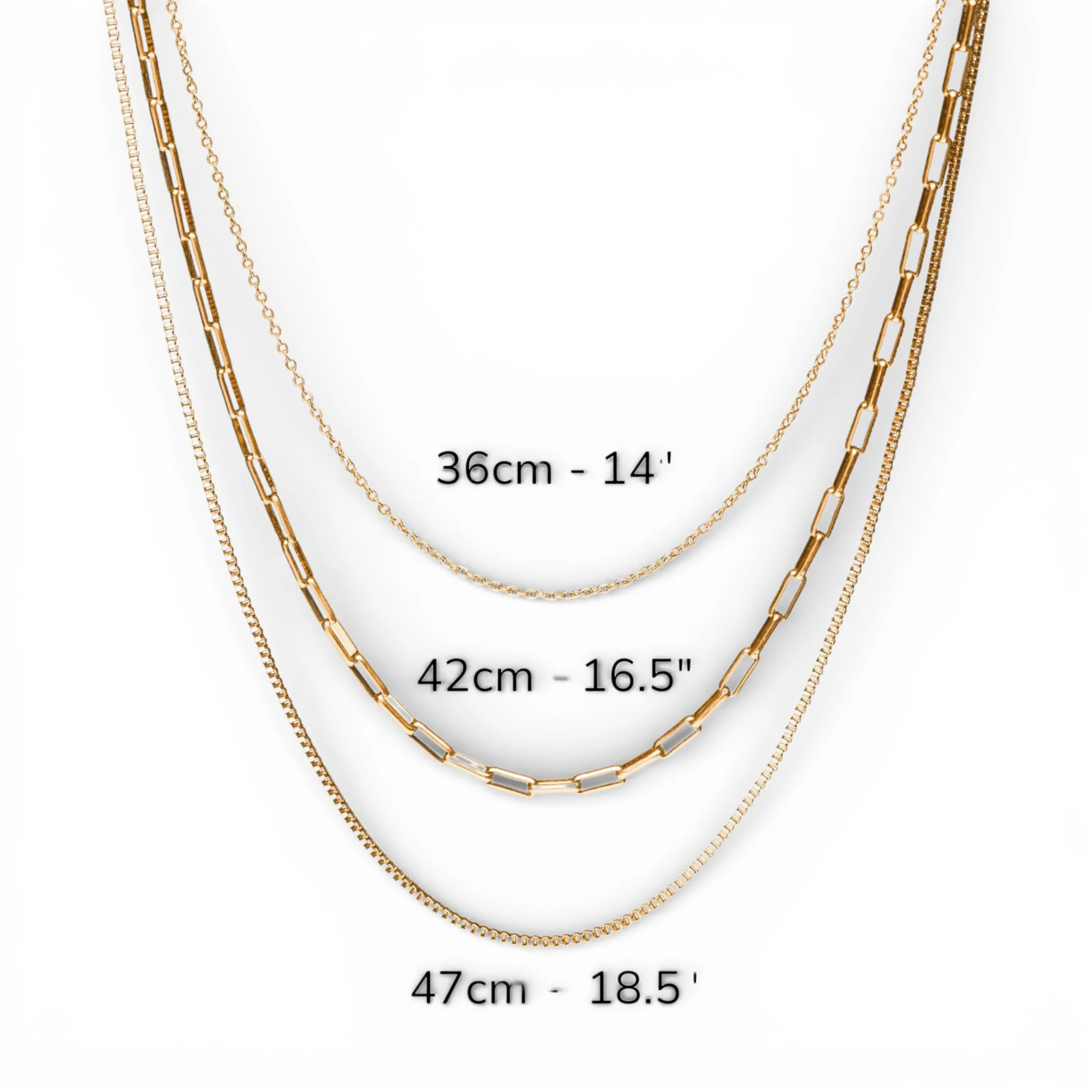 Triple Layered Gold Necklace - Image 4
