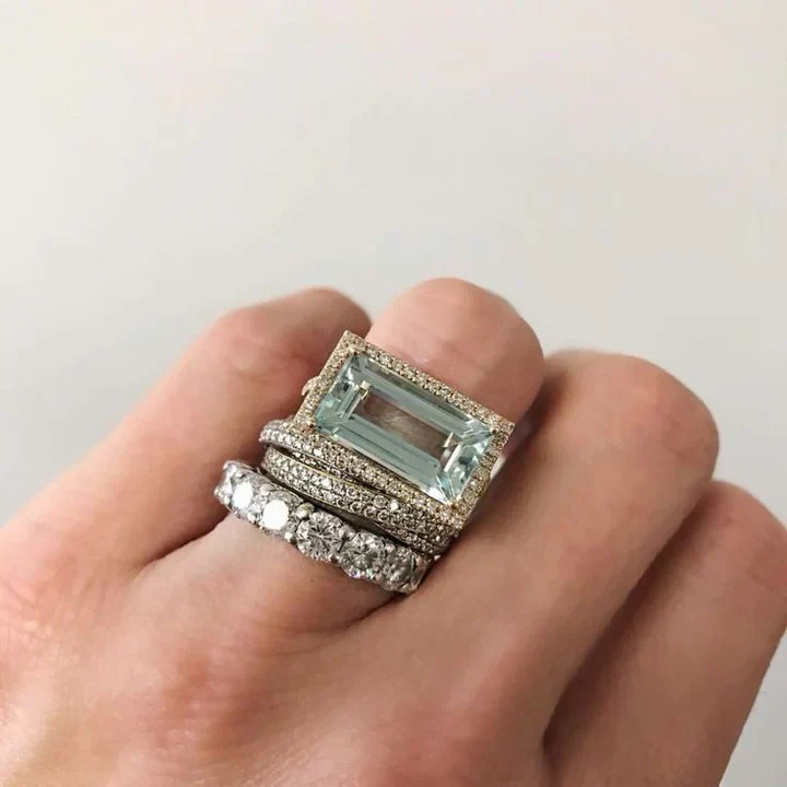 Turquoise Relic Ring Set | White Gold 18k - Image 2