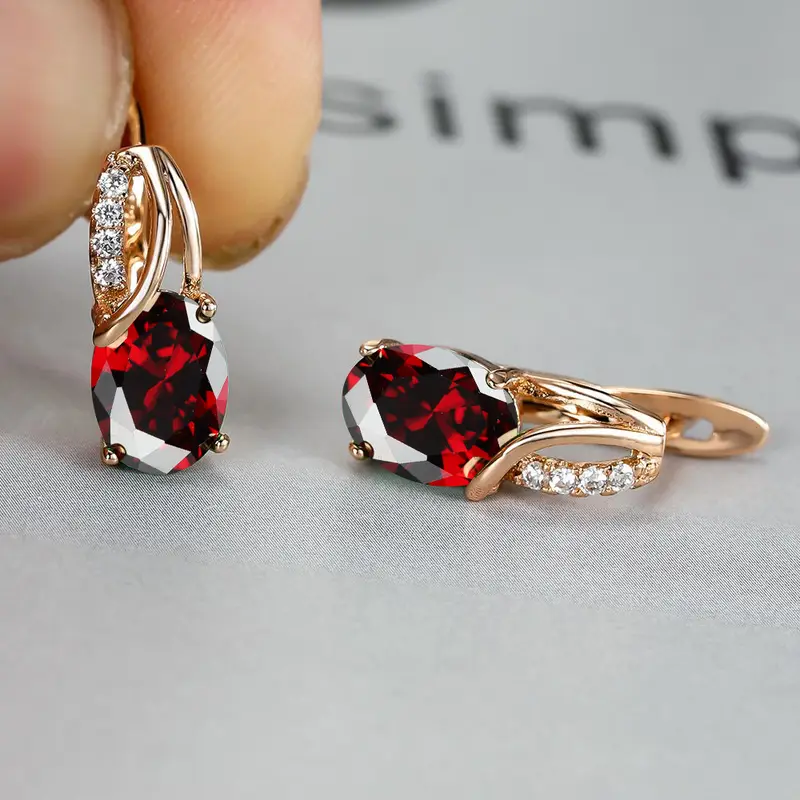 Veressa Ruberine Earrings | Gold 16k - Image 2