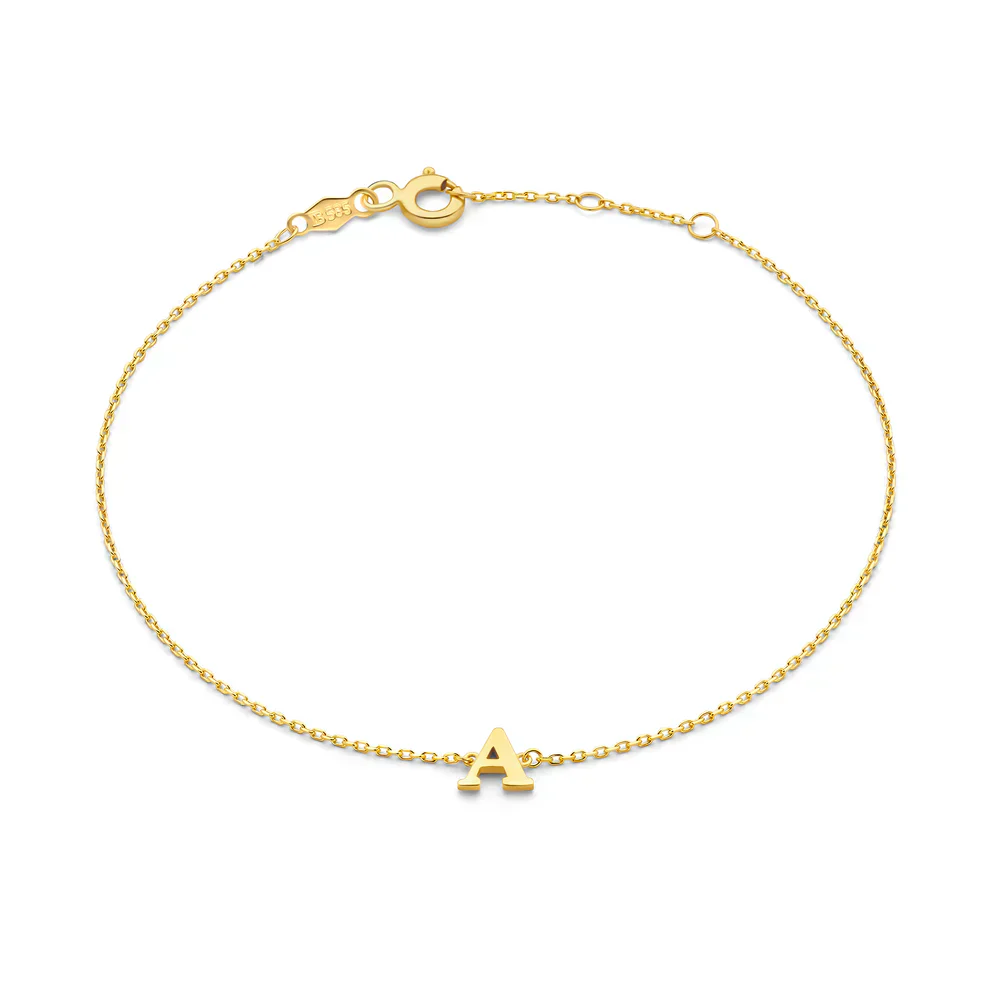 Vita Signa Initial Bracelet | Gold 14k
