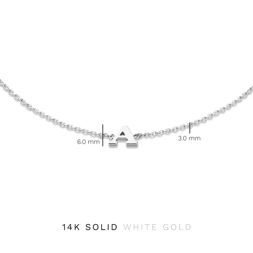 Vita Signa Initial Bracelet | White Gold 14k - Image 8